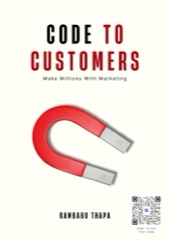 Code To Customers book cover by Rambabu Thapa, on turning sites into customer machines