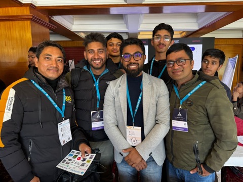 Rambabu Thapa with attendees at SEO Conference Nepal 2025.