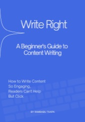 Write Right book cover by Rambabu Thapa, on writing content that ranks and converts